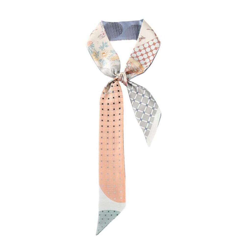 4238 100% Mulberry silk Scarf bag scarf Head Hair Ribbon Handbag Handle